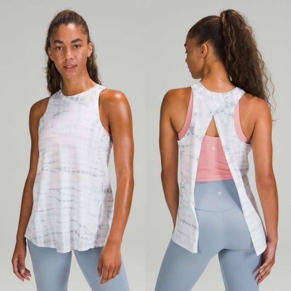 LULULEMON All Tied Up Tank Top In Shibori Square White Starlight - Picture 1 of 6